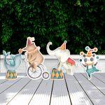 Wooden figures circus animals
