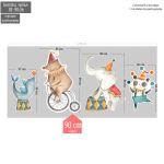 Wooden figures circus animals