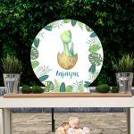 Wooden printed sign, Cute dino egg