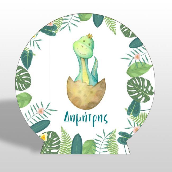 Wooden printed sign, Cute dino egg