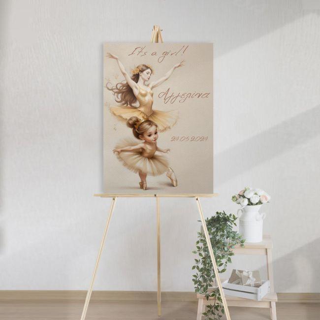 Canvas printwelcomebaptism, Ballerina to be