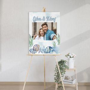 Canvas print Wedding welcome with photo, Summer I 2