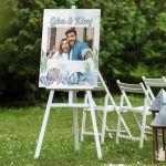 Canvas print Wedding welcome with photo, Summer I