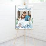 Canvas print Wedding welcome with photo, Summer I