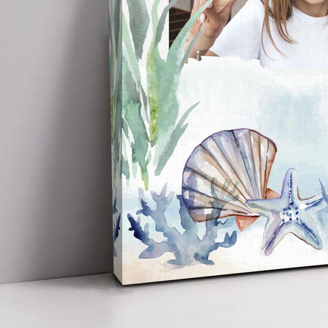 Canvas print Wedding welcome with photo, Summer I