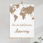 Canvas printbaptism welcome, World map, a new adventure