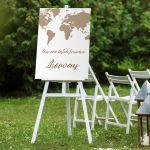 Canvas printbaptism welcome, World map, a new adventure