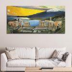 Canvas print Ruins of the Greek theater at Taormina, Tivadar Csontvary Kosztka panoramic