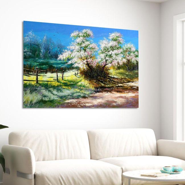 Canvas print, Blossoming bush
