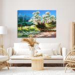 Canvas print, Blossoming bush