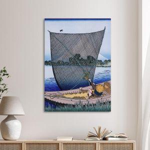 Canvas print Amiura no Fuji (colored), Hokusai K.