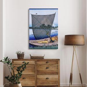 Canvas print Amiura no Fuji (colored) Hokusai K. View 1 2