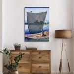 Canvas print Amiura no Fuji (colored), Hokusai K.