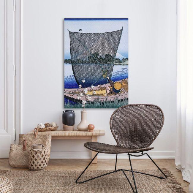 Canvas print Amiura no Fuji (colored), Hokusai K.