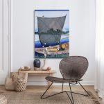 Canvas print Amiura no Fuji (colored), Hokusai K.