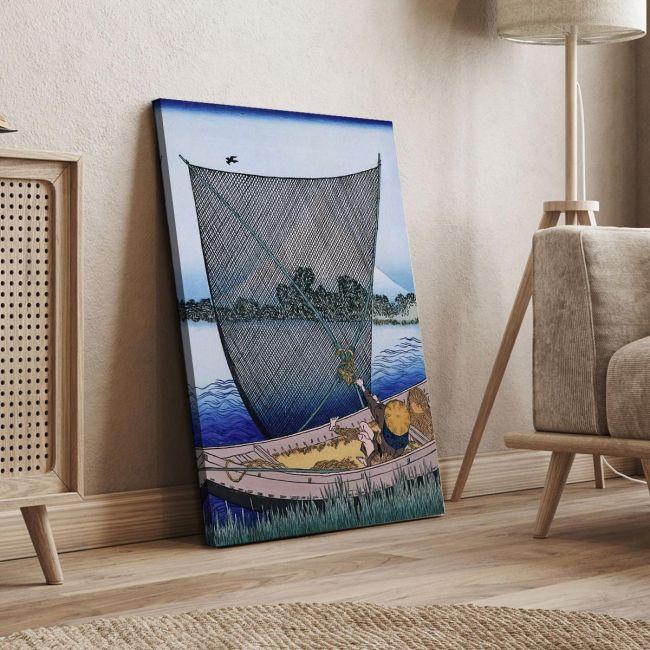 Canvas print Amiura no Fuji (colored), Hokusai K.