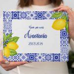 Wishes book, Blue tiles lemons