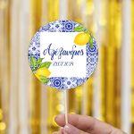 Καρτελάκια ευχαριστήρια, Blue tiles lemons