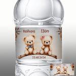 Sticker label Twintendy bears boy girl