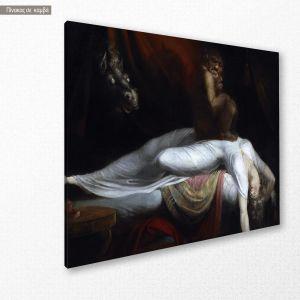 Πίνακας ζωγραφικής The nightmare Fuseli J. H. Καμβάς τελαρωμένος Όψη 1 2