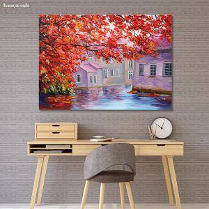 Canvas print Colorful autumn trees