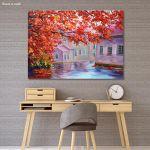 Canvas print Colorful autumn trees