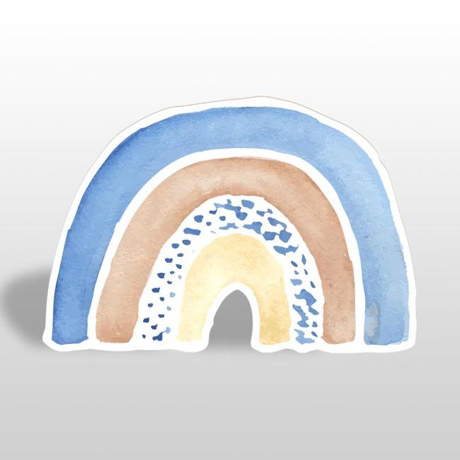 Wooden printed figure , Rainbow art 4