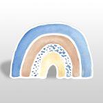 Wooden printed figure , Rainbow art 4