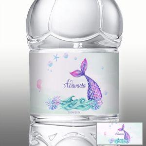 Sticker label Mermaid tale watercolor 2