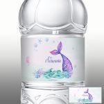 Sticker label Mermaid tale watercolor