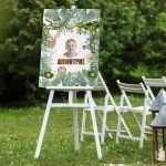 Canvas print  welcome to my baptism, Animal print 2 with photo