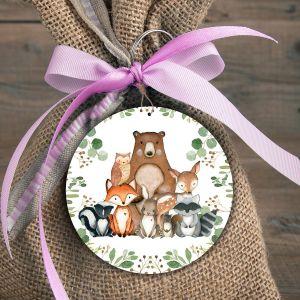 Wooden printed, forest animals party