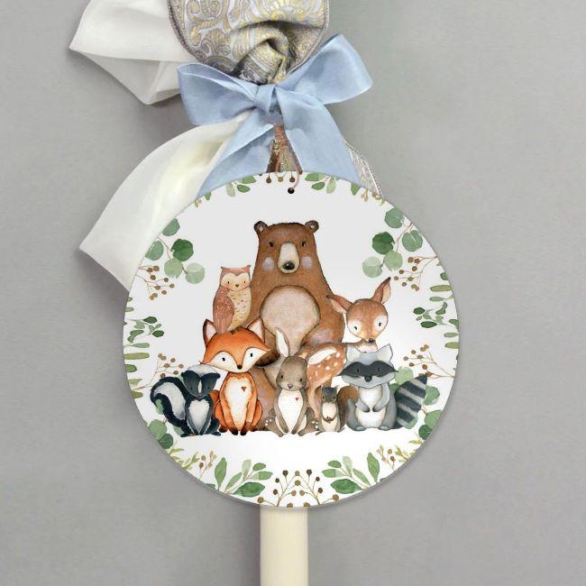 Wooden printed, forest animals party