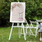 Canvas print welcome baptism,Baby bunny girl