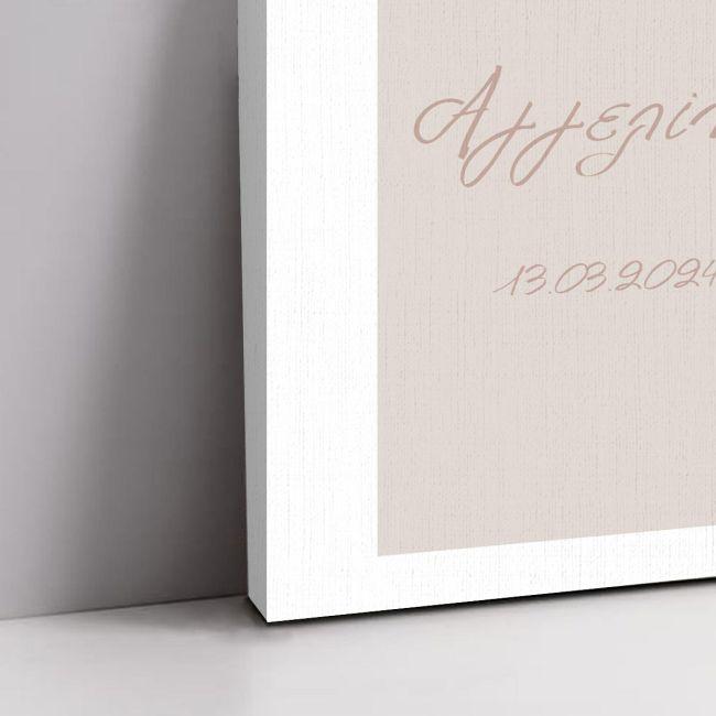 Canvas print welcome baptism,Baby bunny girl