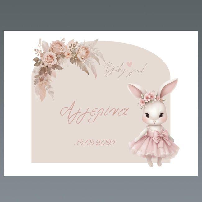 Placemat, Baby bunny girl