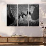 Πίνακας σε καμβά Roots gray, τρίπτυχος