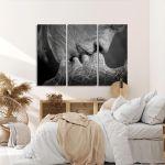 Πίνακας σε καμβά Roots gray, τρίπτυχος