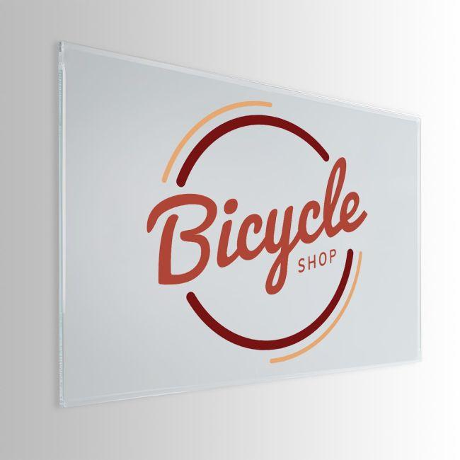 Πινακίδαεπιχείρησης διάφανο plexiglass, κοπτικό βινύλιολογότυπο