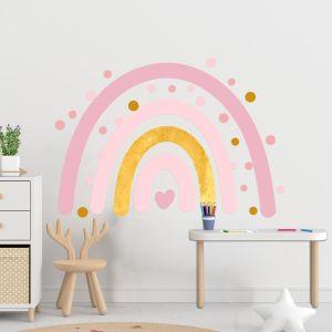 Wall stickerpink gold tones rainbow 2