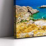 Canvas printBeautiful bay with sand beaches on Rhodes Island