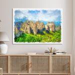 Canvas printPainted Meteora
