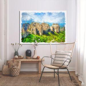 Canvas printPainted Meteora 2