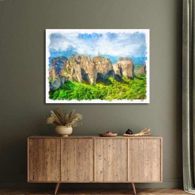 Canvas printPainted Meteora