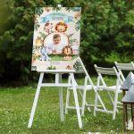 Canvas printwelcome to my baptism, Safari animals with photo 3