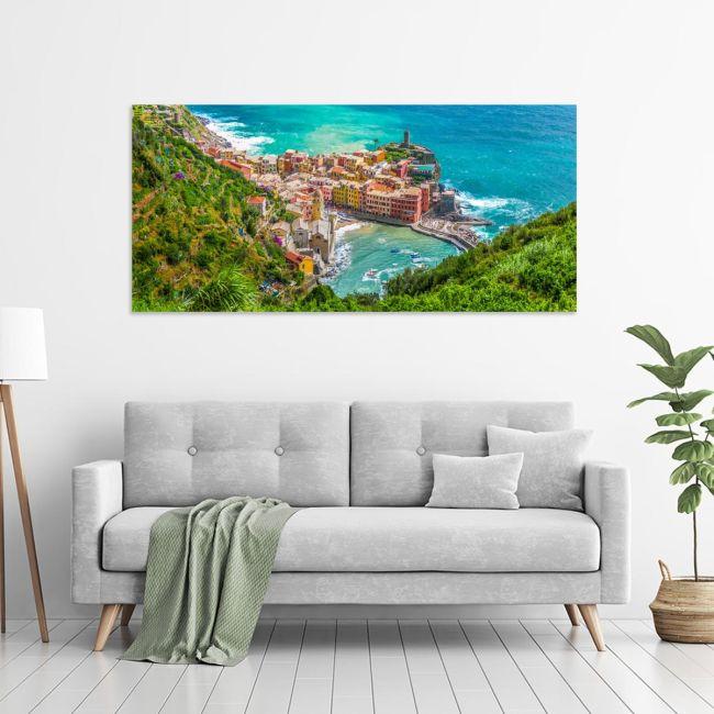 Canvas print Vernazza, Italy, panoramic