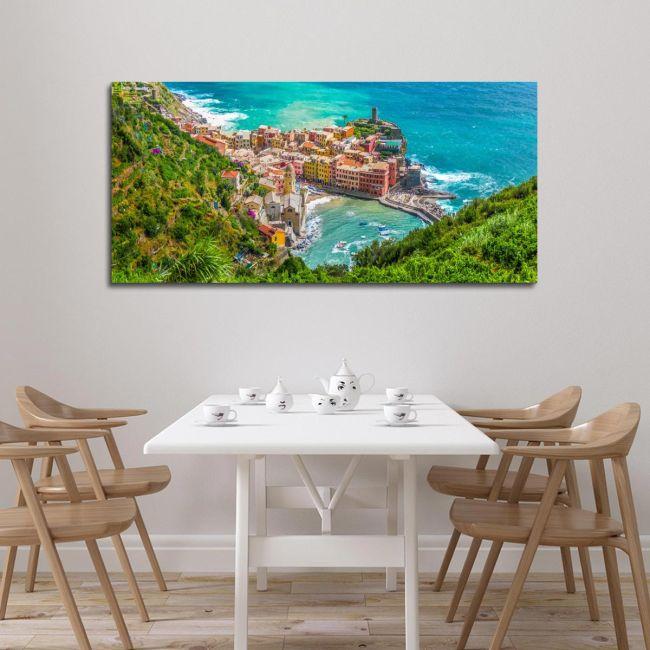 Πίνακας σε καμβά Vernazza, Italy, πανοραμικός