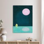 Canvas print Full moon sail