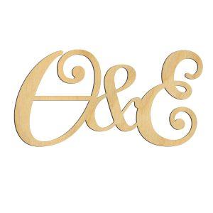 Wooden circle couple names 2