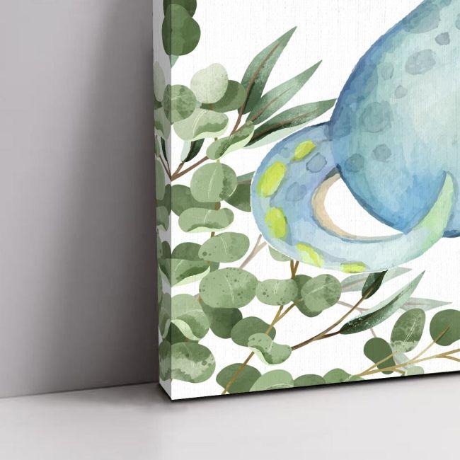Canvas printy baptism welcome,Green dino